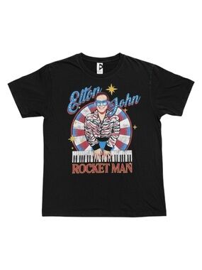 Elton John Rhinestone Graphic Tee NWT